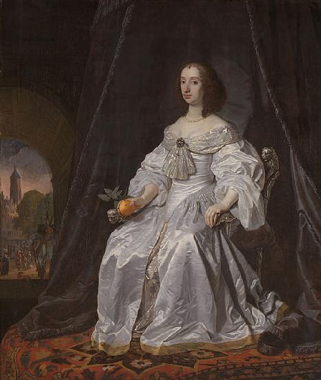 Johannes Lingelbach Princess Mary Stuart (1631-60). Widow of William II, prince of Orange oil painting image